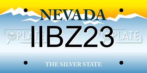 IIBZ23 Nevada License Plate