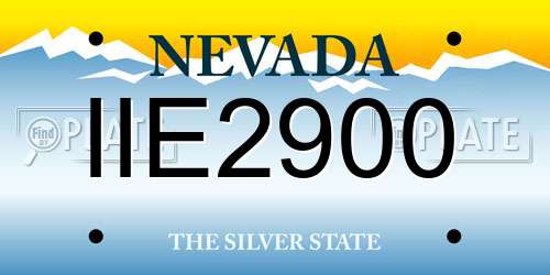 IIE2900 Nevada License Plate