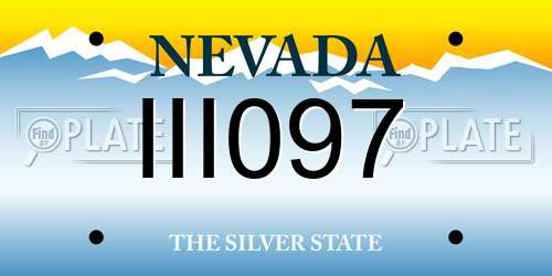 III097 Nevada License Plate