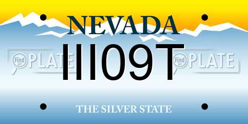 III09T Nevada License Plate