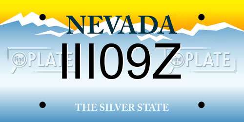 III09Z Nevada License Plate