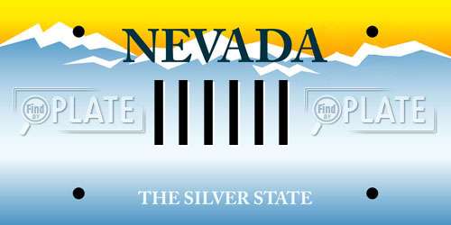 IIIIII Nevada License Plate