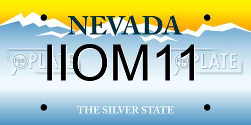 IIOM11 Nevada License Plate