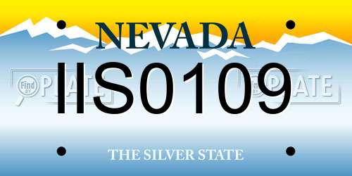 IIS0109 Nevada License Plate