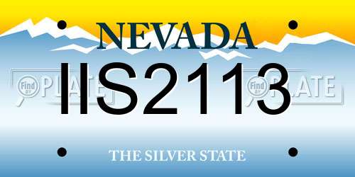 IIS2113 Nevada License Plate