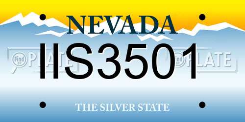 IIS3501 Nevada License Plate