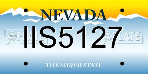 IIS5127 Nevada License Plate
