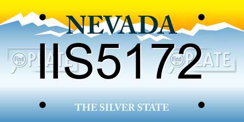 IIS5172 Nevada License Plate