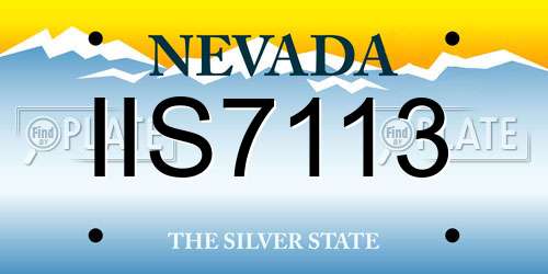 IIS7113 Nevada License Plate