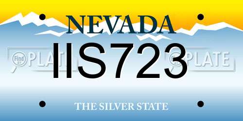 IIS723 Nevada License Plate
