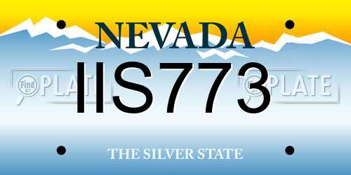 IIS773 Nevada License Plate