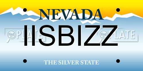 IISBIZZ Nevada License Plate