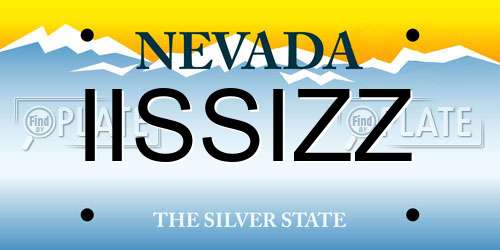 IISSIZZ Nevada License Plate
