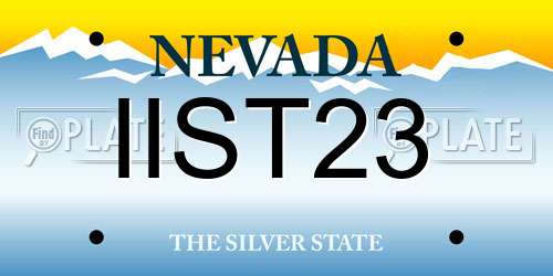 IIST23 Nevada License Plate