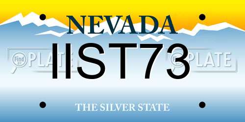 IIST73 Nevada License Plate