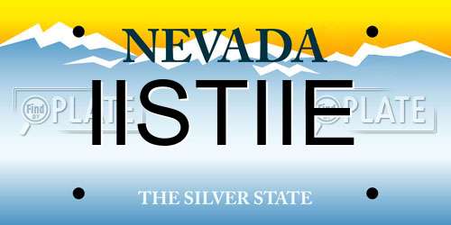 IISTIIE Nevada License Plate