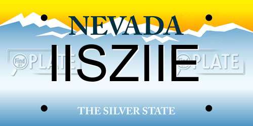 IISZIIE Nevada License Plate