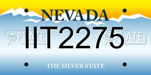 IIT2275 Nevada License Plate