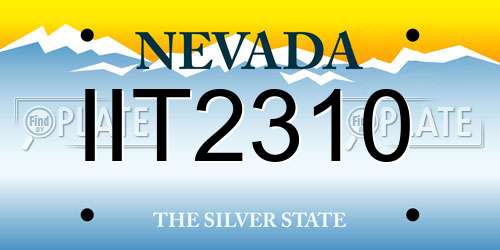 IIT2310 Nevada License Plate