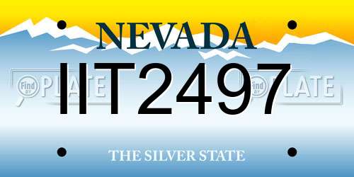 IIT2497 Nevada License Plate