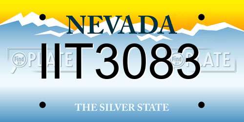 IIT3083 Nevada License Plate