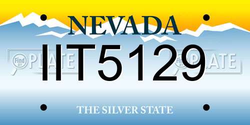 IIT5129 Nevada License Plate