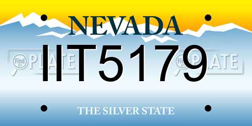 IIT5179 Nevada License Plate
