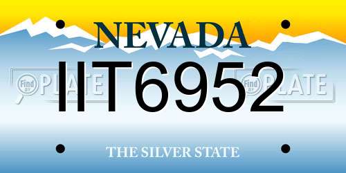IIT6952 Nevada License Plate