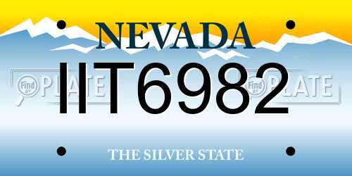 IIT6982 Nevada License Plate