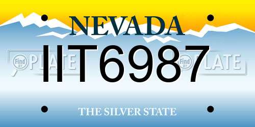 IIT6987 Nevada License Plate
