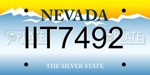 IIT7492 Nevada License Plate