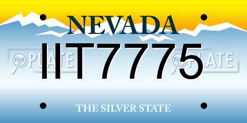 IIT7775 Nevada License Plate