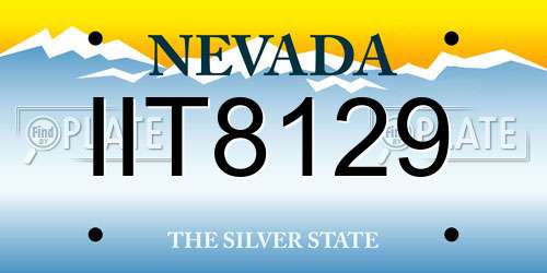 IIT8129 Nevada License Plate