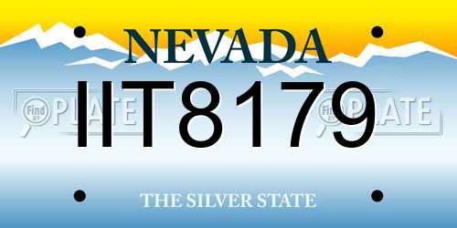 IIT8179 Nevada License Plate