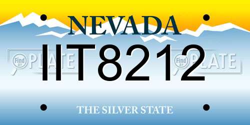 IIT8212 Nevada License Plate