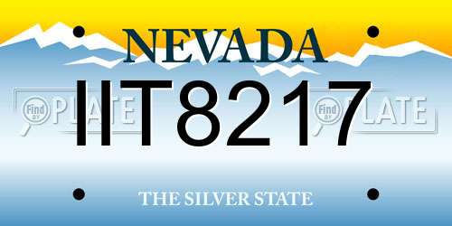 IIT8217 Nevada License Plate