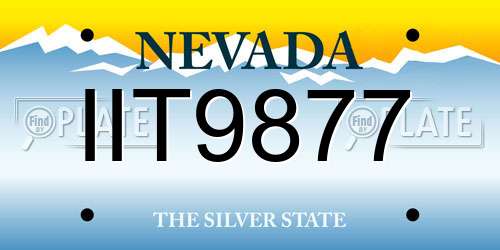IIT9877 Nevada License Plate