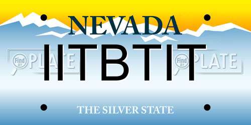 IITBTIT Nevada License Plate