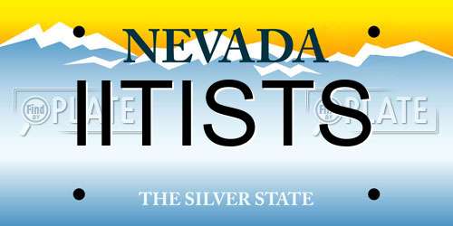 IITISTS Nevada License Plate