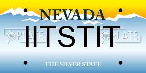 IITSTIT Nevada License Plate