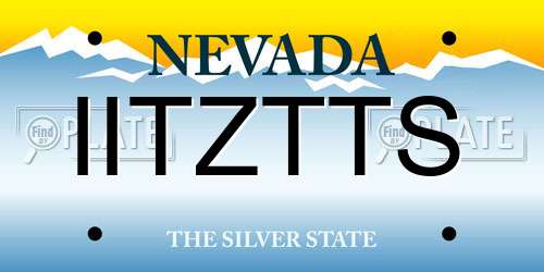 IITZTTS Nevada License Plate