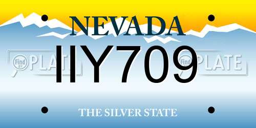 IIY709 Nevada License Plate