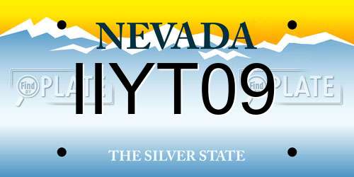 IIYT09 Nevada License Plate