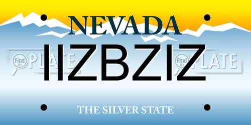 IIZBZIZ Nevada License Plate