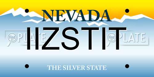 IIZSTIT Nevada License Plate