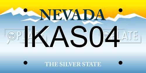 IKAS04 Nevada License Plate