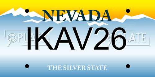 IKAV26 Nevada License Plate