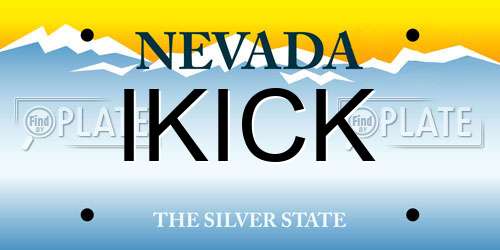 IKICK Nevada License Plate