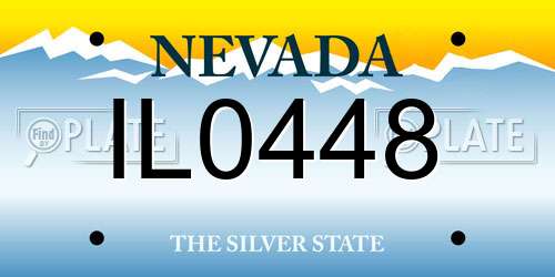 IL0448 Nevada License Plate