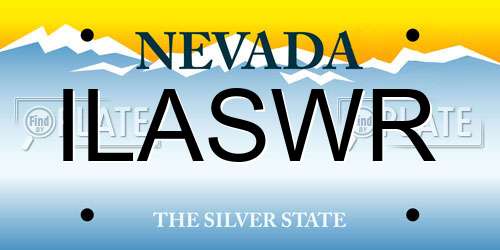 ILASWR Nevada License Plate